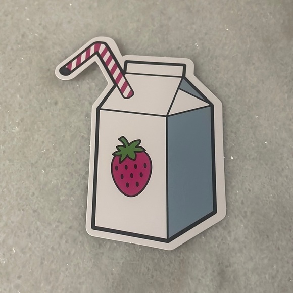 Stickers Foodies doughnut ice cupcake strawberry milk vinyl sticker New Set of 3 - Picture 4 of 6